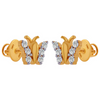 18KT (750) Yellow Gold and Diamond Clip-On Earrings for Women