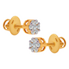 18KT (750) Yellow Gold and Diamond Clip-On Earrings for Women