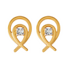 18KT (750) Yellow Gold and Diamond Clip-On Earrings for Women