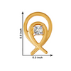 18KT (750) Yellow Gold and Diamond Clip-On Earrings for Women