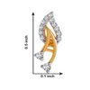 18KT (750) Yellow Gold and Diamond Clip-On Earrings for Women