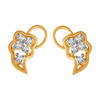 18KT (750) Yellow Gold and Diamond Clip-On Earrings for Women