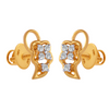 18KT (750) Yellow Gold and Diamond Clip-On Earrings for Women