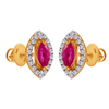 18KT (750) Yellow Gold and Diamond Clip-On Earrings for Women