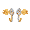 18KT (750) Yellow Gold and Diamond Clip-On Earrings for Women