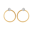 18KT (750) Yellow Gold and Diamond Clip-On Earrings for Women