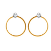 18KT (750) Yellow Gold and Diamond Clip-On Earrings for Women