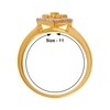 18KT (750) Yellow Gold and Diamond Ring for Women