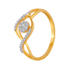 18KT (750) Yellow Gold and Diamond Ring for Women