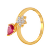 18KT (750) Yellow Gold and Diamond Ring for Women