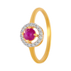 18KT (750) Yellow Gold and Diamond Ring for Women