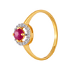 18KT (750) Yellow Gold and Diamond Ring for Women