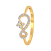 18KT (750) Yellow Gold and Diamond Ring for Women