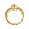 18KT (750) Yellow Gold and Diamond Ring for Women