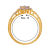 18KT (750) Yellow Gold and Diamond Ring for Women