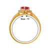 18KT (750) Yellow Gold and Diamond Ring for Women