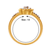 18KT (750) Yellow Gold and Diamond Ring for Women