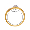 18KT (750) Yellow Gold and Diamond Ring for Women