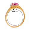 18KT (750) Yellow Gold and Diamond Ring for Women