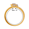 18KT (750) Yellow Gold and Diamond Ring for Women