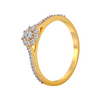 18KT (750) Yellow Gold and Diamond Ring for Women