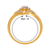 18KT (750) Yellow Gold and Diamond Ring for Women