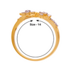 18KT (750) Yellow Gold and Diamond Ring for Women