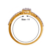 18KT (750) Yellow Gold and Diamond Ring for Women