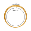 18KT (750) Yellow Gold and Diamond Ring for Women