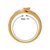 18KT (750) Yellow Gold and Diamond Ring for Women