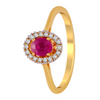 18KT (750) Yellow Gold and Diamond Ring for Women