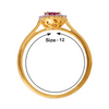 18KT (750) Yellow Gold and Diamond Ring for Women