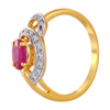 18KT (750) Yellow Gold and Diamond Ring for Women