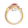 18KT (750) Yellow Gold and Diamond Ring for Women