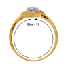 18KT (750) Yellow Gold and Diamond Ring for Women