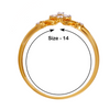 18KT (750) Yellow Gold and Diamond Ring for Women