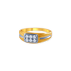 18K (750) Yellow Gold and Diamond Ring for Men