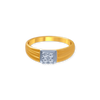 18K (750) Yellow Gold and Diamond Ring for Men