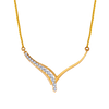 18k Delicate Diamond And Gold Necklace