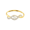 18KT (750) Yellow Gold and Diamond Ring for Women