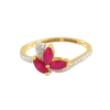 18KT (750) Yellow Gold and Diamond Ring for Women