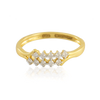 18KT (750) Yellow Gold and Diamond Ring for Women