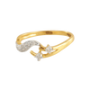 18KT (750) Yellow Gold and Diamond Ring for Women