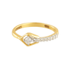 18KT (750) Yellow Gold and Diamond Ring for Women