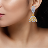 18K Jhumka Style Earring With A Circular \
Shape Detail.