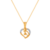 18K (750) Yellow Gold and Diamond Pendant for Women