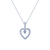 18K (750) White Gold and Diamond Pendant for Women