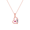 18K (750) Rose Gold and Diamond Pendant for Women