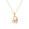 18K (750) Yellow Gold and Diamond Pendant for Women