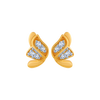 18KT (750) Yellow Gold and Diamond Stud Earrings for Women